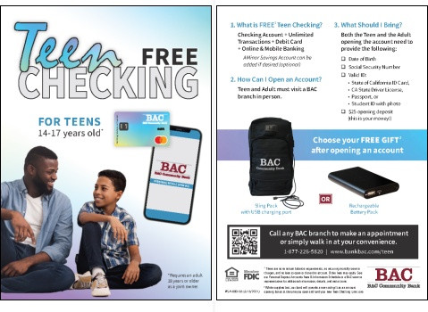 Free Teen Checking for Teens 14-17 years old. Click for details.