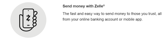 Send money with Zelle®. The fast and easy way to send money to those you trust, all from your online banking account or mobile app.