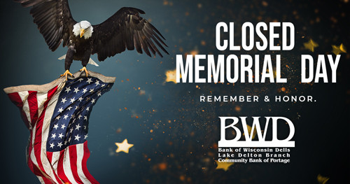 Closed Memorial Day 