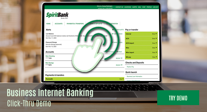 Business Online Banking Click-Thru Demo (Desktop)